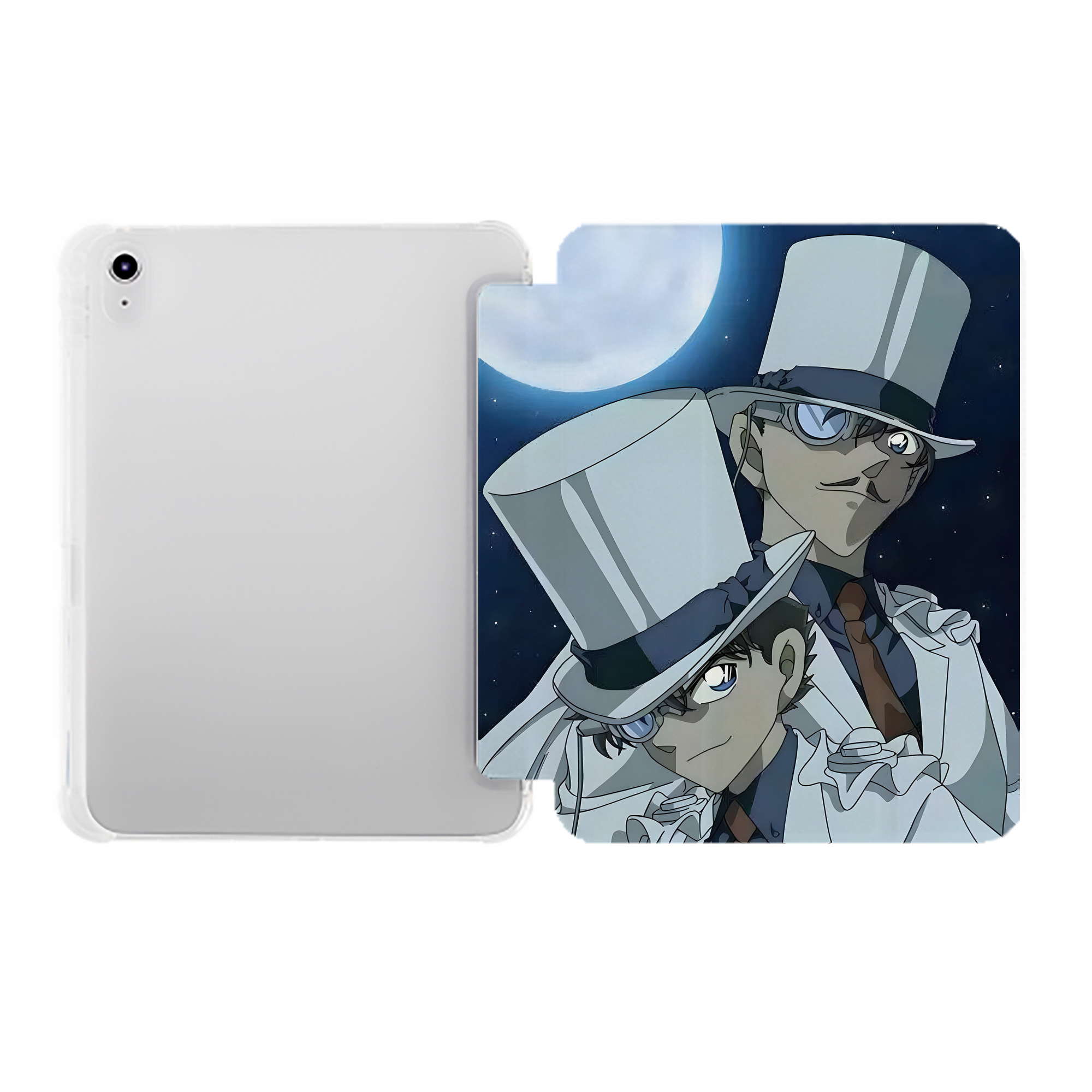 （画像用） 名探偵コナン Detective Conan IPad ケース ペン収納付き 三つ折りスタンド PUレザー×シリコン 対応機種9.5/10.5/10.9インチ